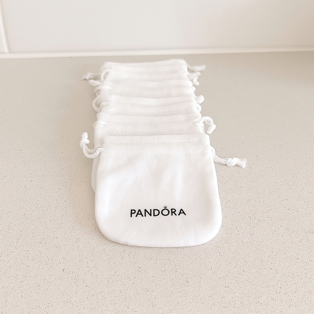 Pandora Anti-Tarnish Jewelry Drawstring Pouches 5 Pieces NWOT